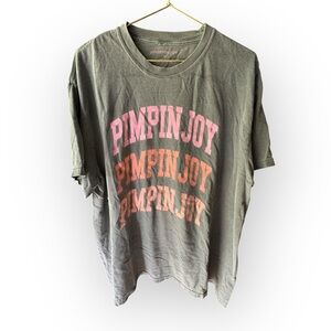 Comfort Colors Gray T-Shirt with Pink Pimpin Joy Print